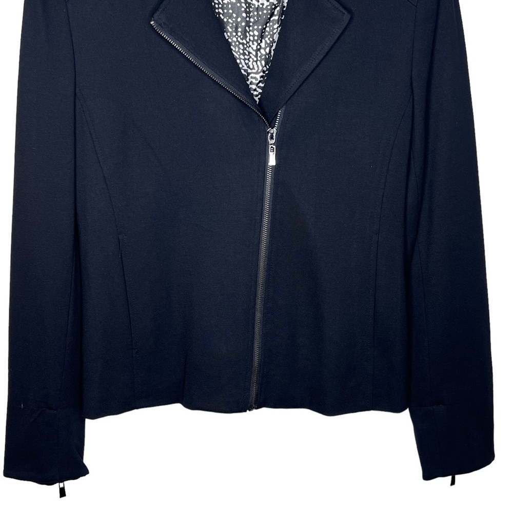Grace Elements Black Zip Up Jacket Size 10 Zip Cu… - image 6